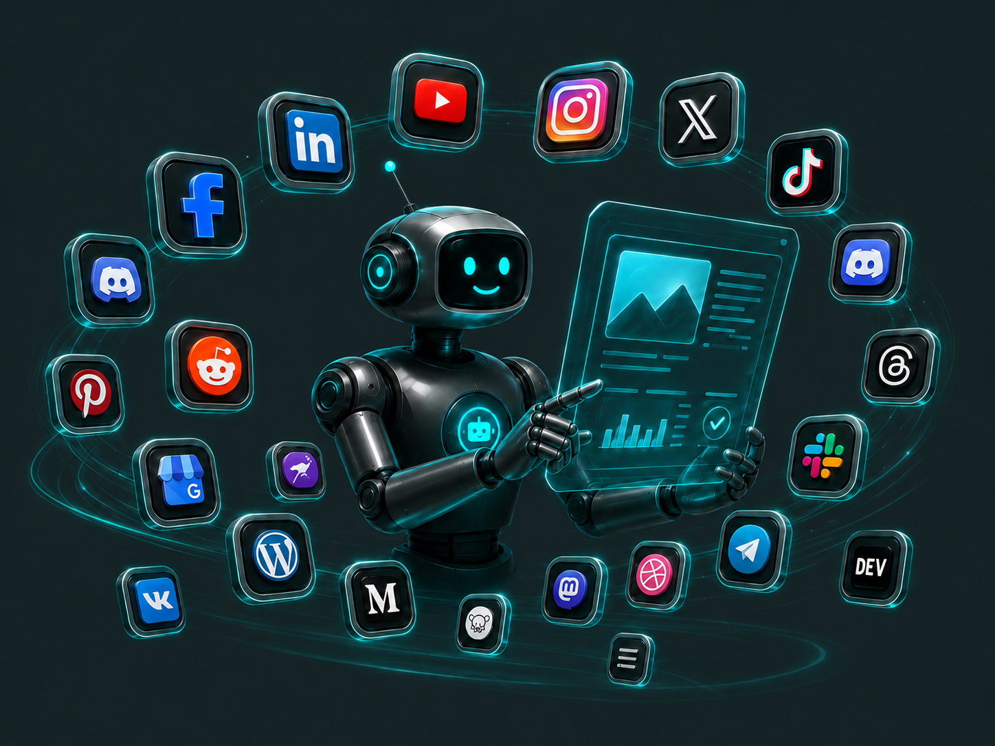 Social Roboto Dashboard Preview
